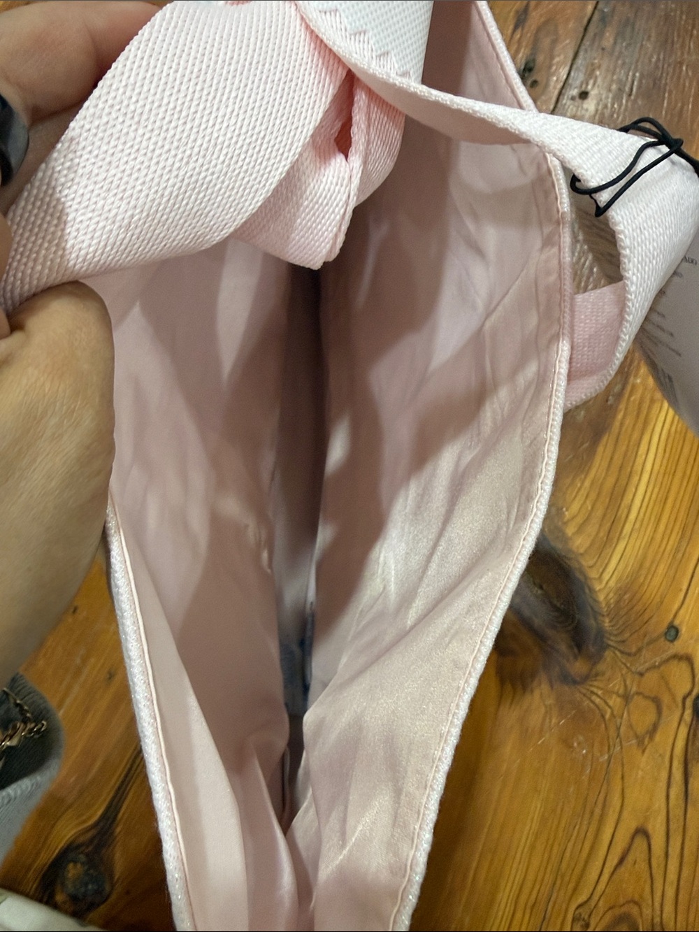 Coach Fragrance Pink Glitter Tote with Gold Logo flower keychain NWT - Picture 6 of 8